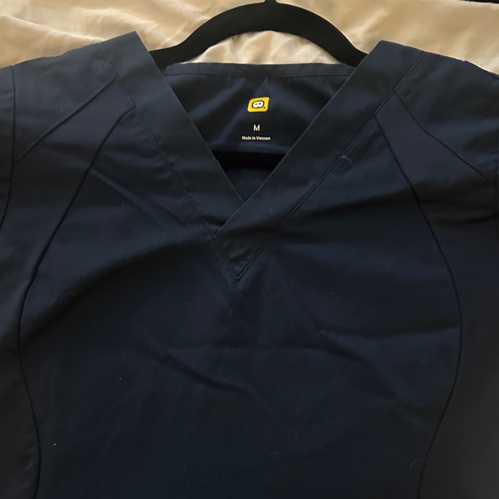 Wonder Wink Navy Blue V-Neck Scrub Top